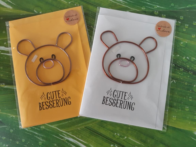 Grußkarte - Gute Besserung, Bär