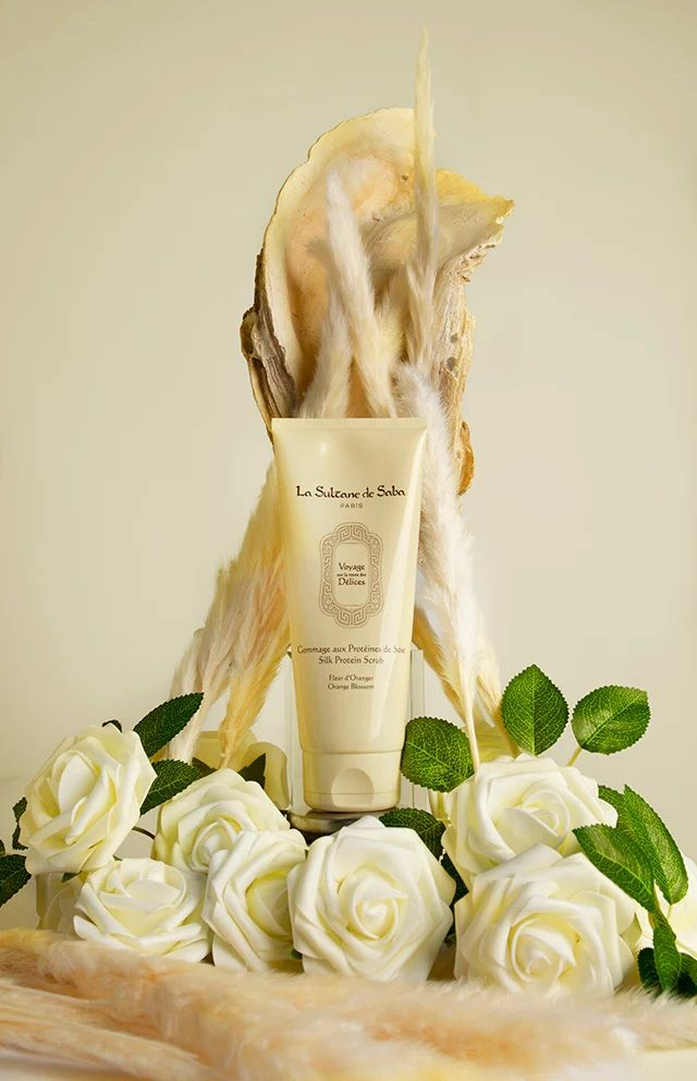 Peeling/Zijdeproteïne - Gommage/Protéines de soie - 200ml -  Délices  (Oranjebloesem) 