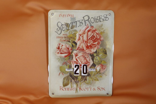 Blechtafel, immerwährender Kalender