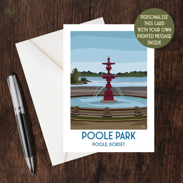 Poole Park, Travel Poster Card