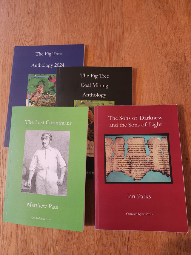 4 book deal - The Sons of Darkness and the Sons of Light + The Last Corinthians + The Fig Tree Anthology 2024 + Coal Mining Anthology