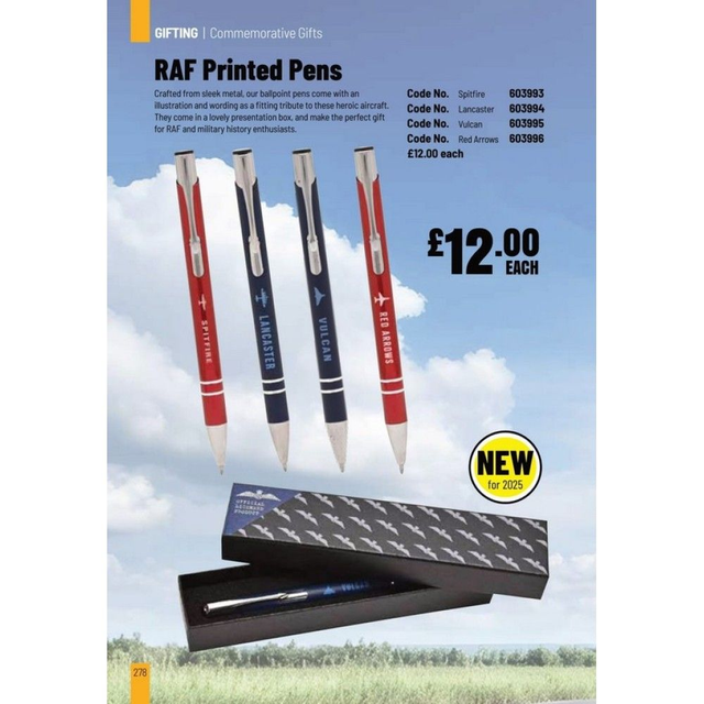 RAF Printed Pen - Spitfire