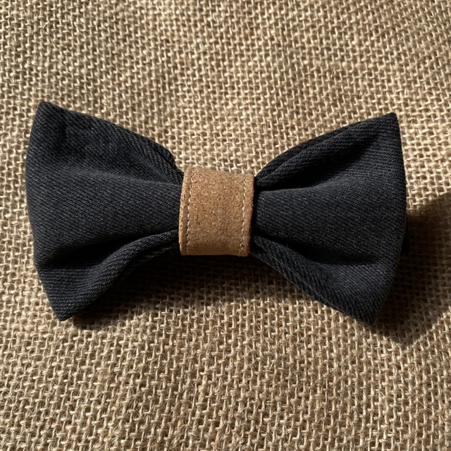 Nœud papillon jeans noir 