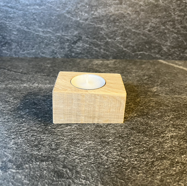 Teelichthalter mit Baumkante