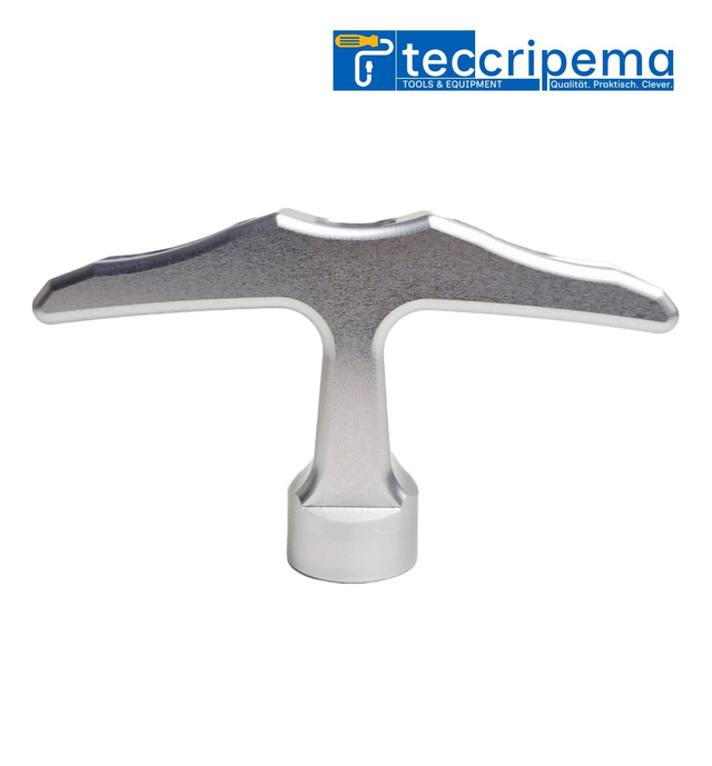 teccripema Startergriff Aluminium Silber