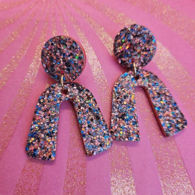 BO en cuir & paillettes "Bridget" 