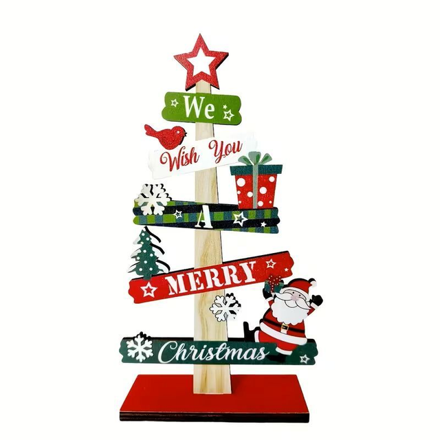 Santa Clause Wooden Christmas Tree Stand