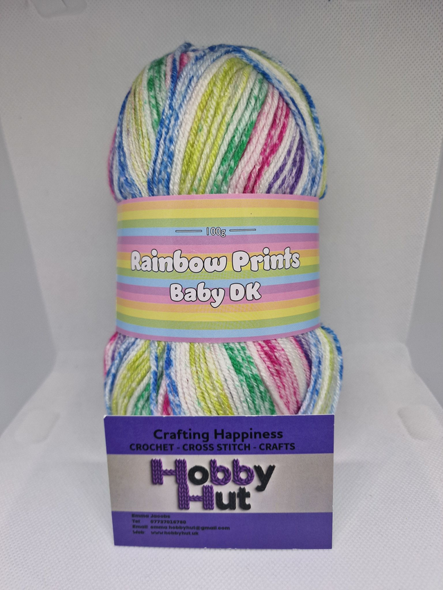 Rainbow Prints Baby DK 100g