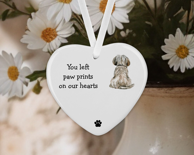 "Havanese"  Personalised Pet Memorial Ceramic Heart  