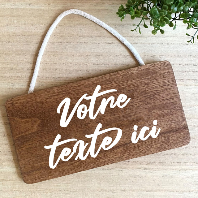 Pancarte rectangulaire personnalisée avec votre texte