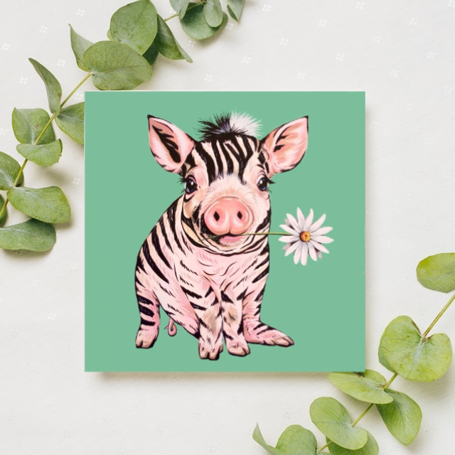 ‘Zebbi’ Greeting Card