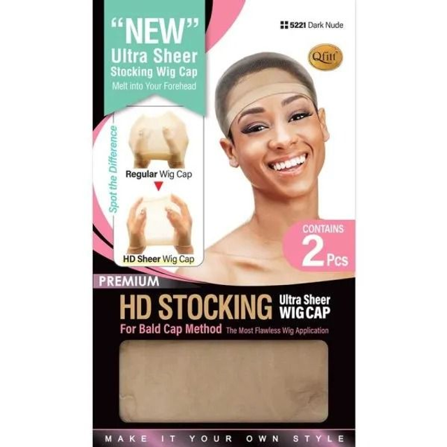 QFITT: HD STOCKING WIG CAP - DARK NUDE (5221)