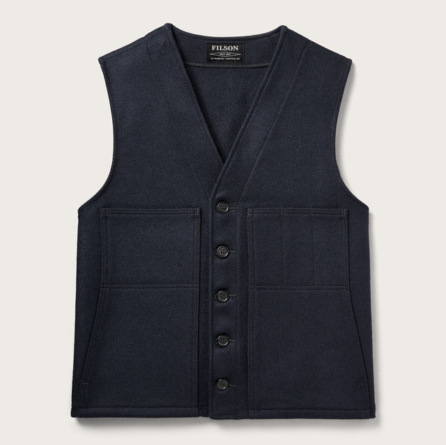 Filson Mackinaw Wool Vest Navy 
