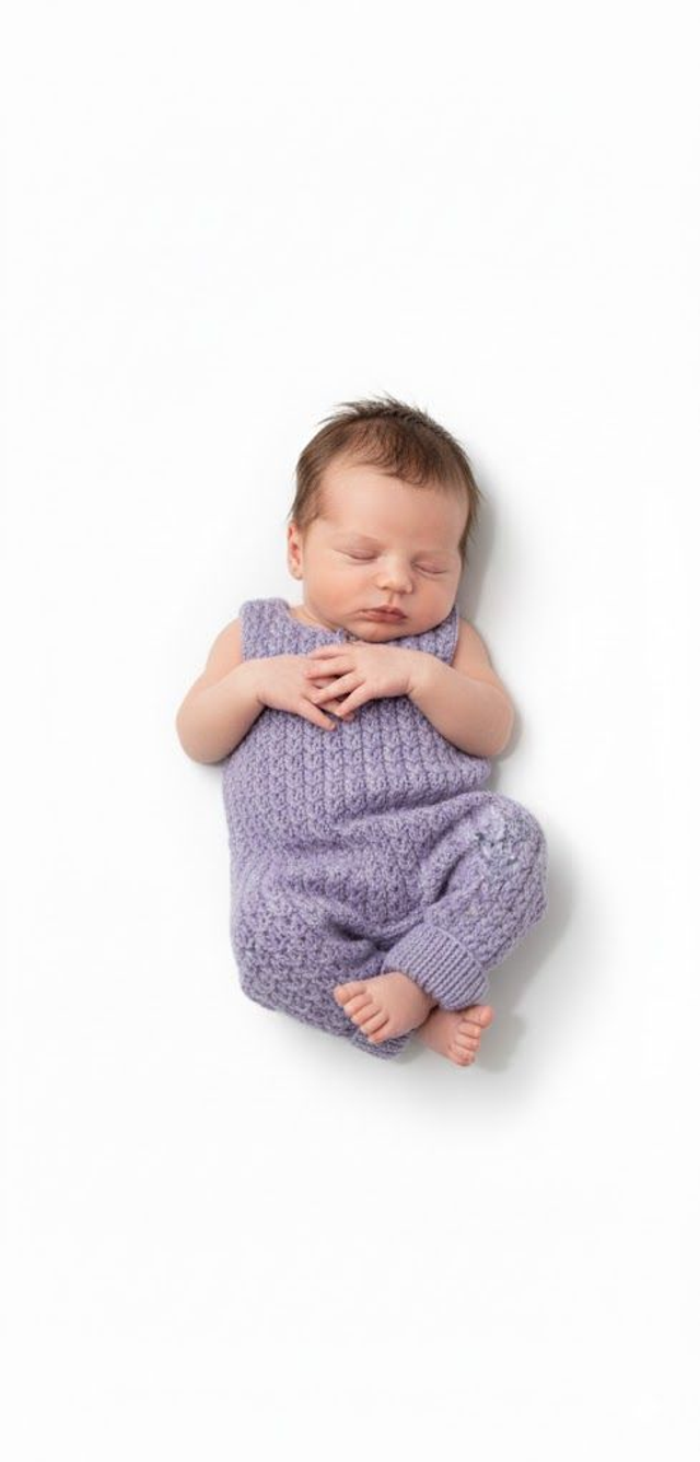 Süßer Strick-Strampler – 100% Hypoallergen 1-3 Monate