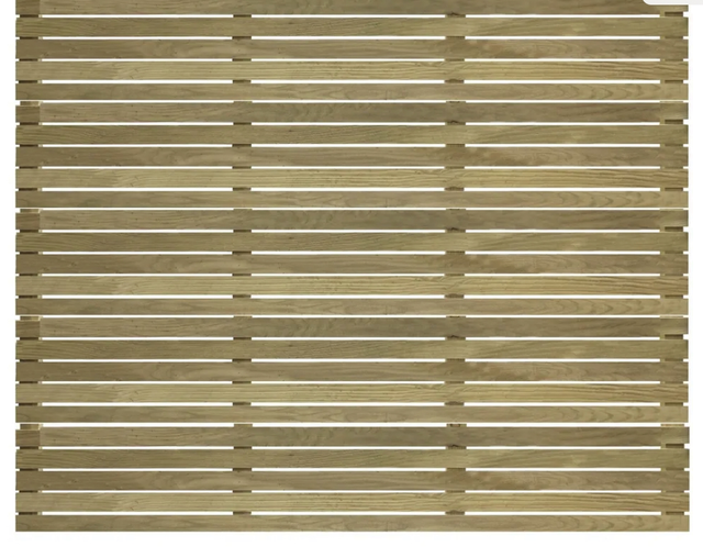 Pressure Treated Contemporary Slatted Panels (rough sawn 2" x 1")