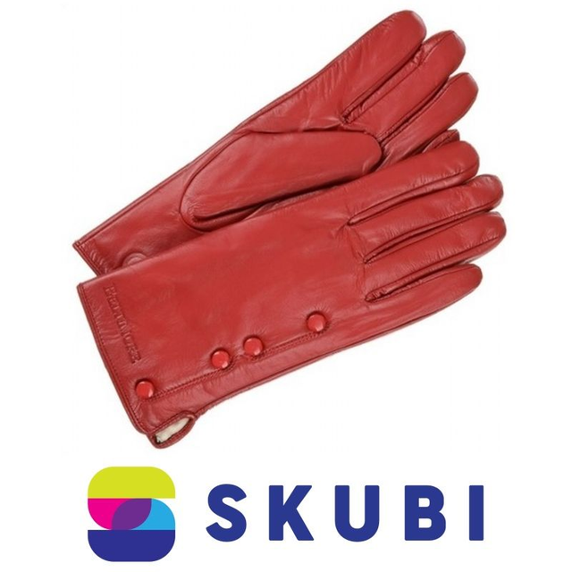 Beltimore K26 - Dámské zateplené kožené rukavice červené L/XL