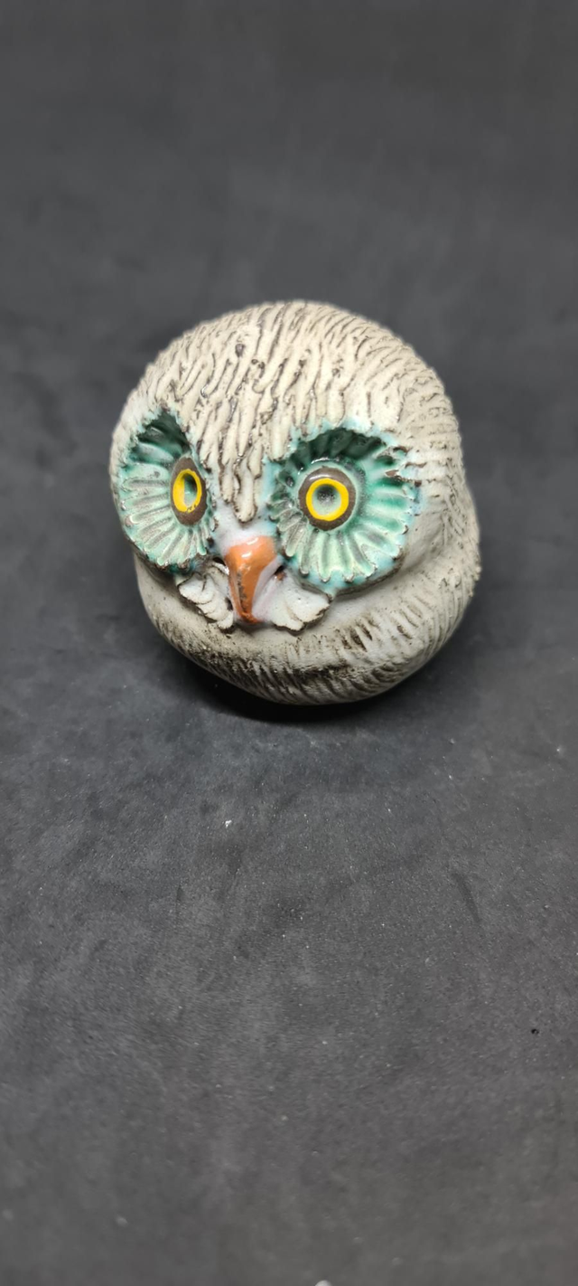 Chouette ceramique blanche 