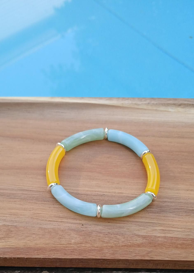 Bracelet perles tubes 