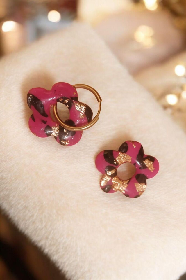 Pampilles interchangeables effet léopard 