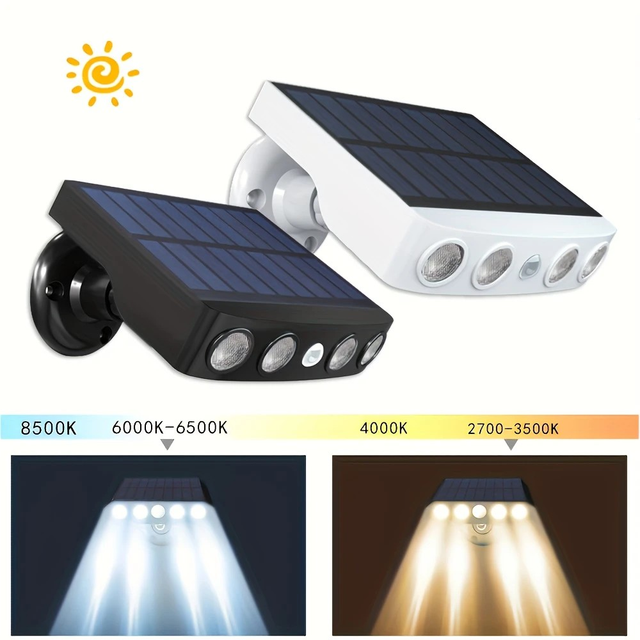 Solar motion sensor lighting