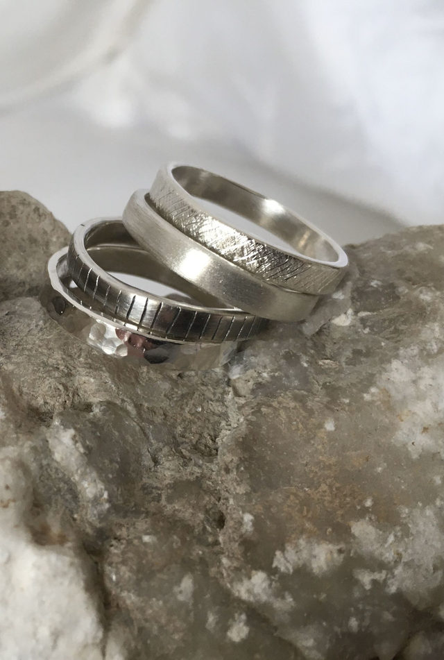 Stapelringe in Silber