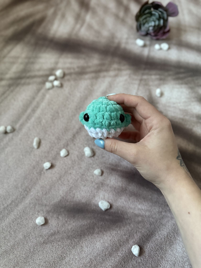 Porte-clés baleine vert turquoise