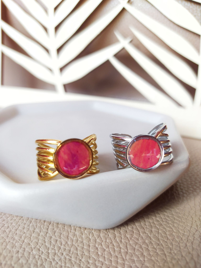 Bague ronde - 50 nuances de rosier