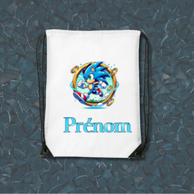 Sac Cordon Sonic Prénom 