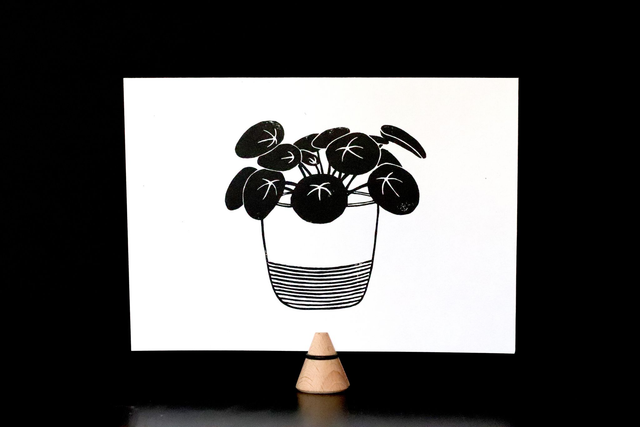 Linogravure A5 Pilea