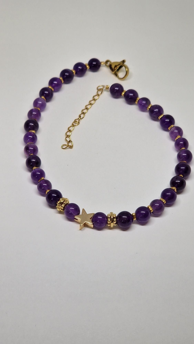 Bijou de cheville en Améthyste