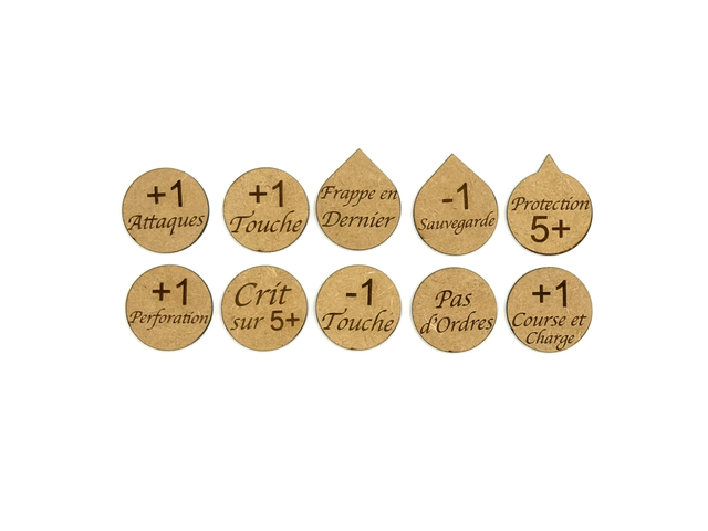 Jetons personnalisables (Lot de 10)