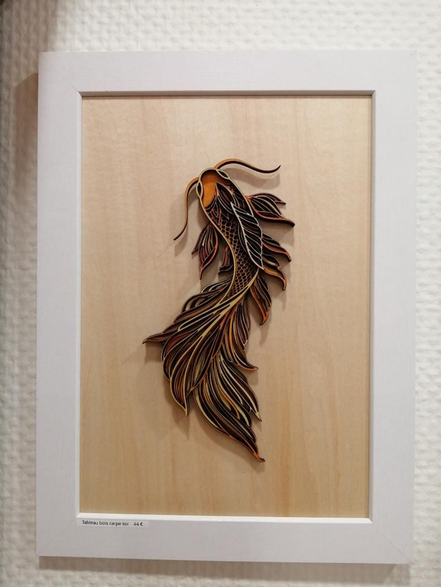 Tableau 3D Carpe Koï