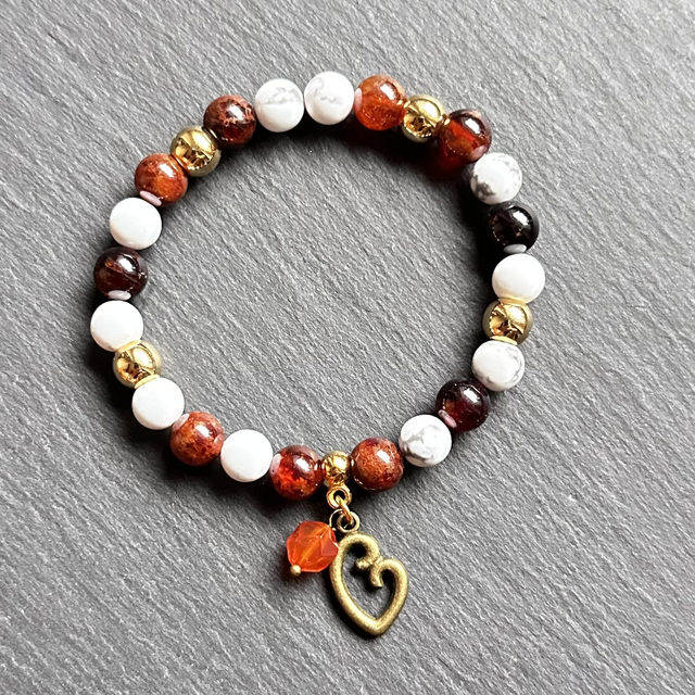 Armband Purpur-Enzian 🧡 Herz-Edition