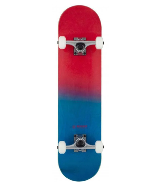 Rocket Double Dipped Complete Skateboard - Red Blue 7.5"