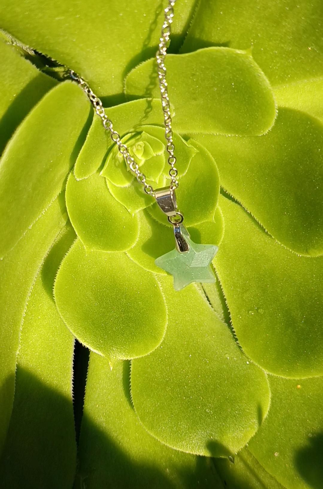 Collier étoile aventurine verte