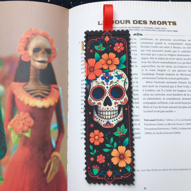 Marque page - Calaveras orange
