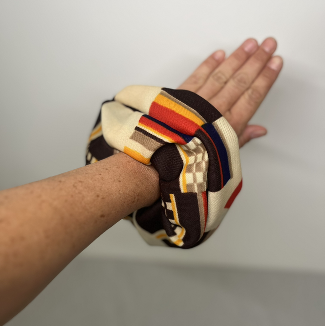 Chouchou vintage années 70 – Tissu authentique revalorisé – Mini-série