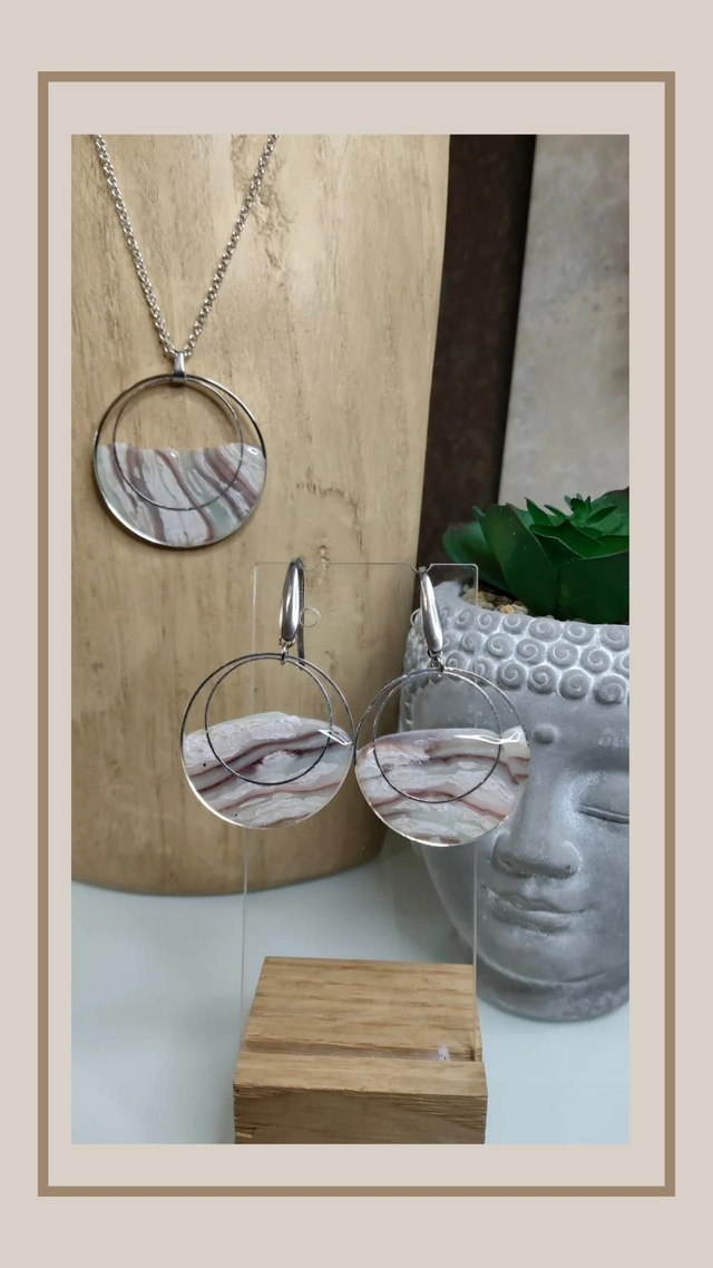 Parure &quot;la naturelle&quot; double rond 