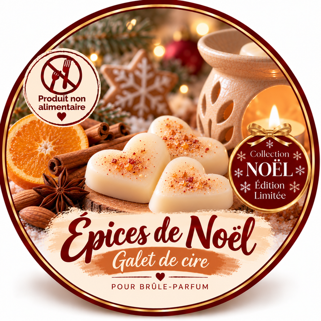 Galet de cire - Épice de Noël