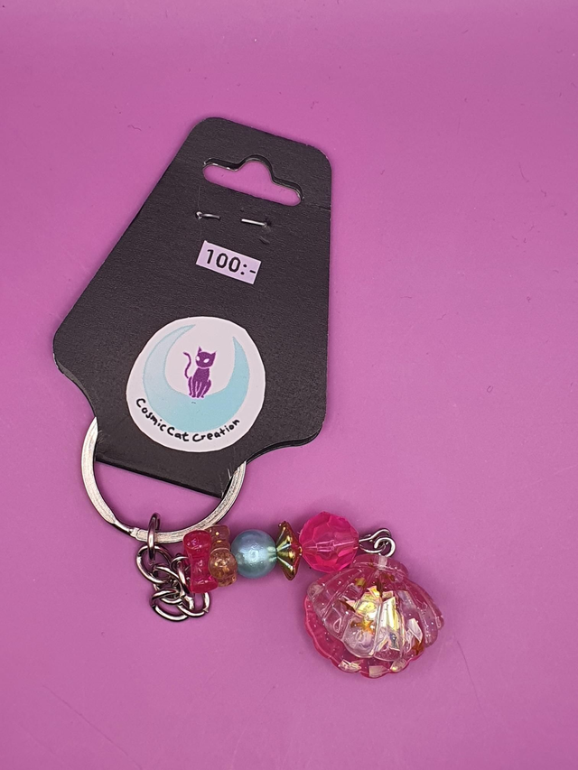 Keychain Ocean Clam Pink 2