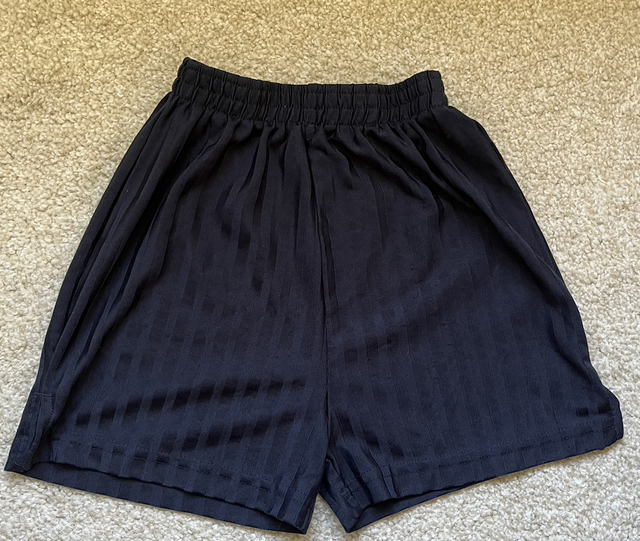 Navy PE shorts - 5 years