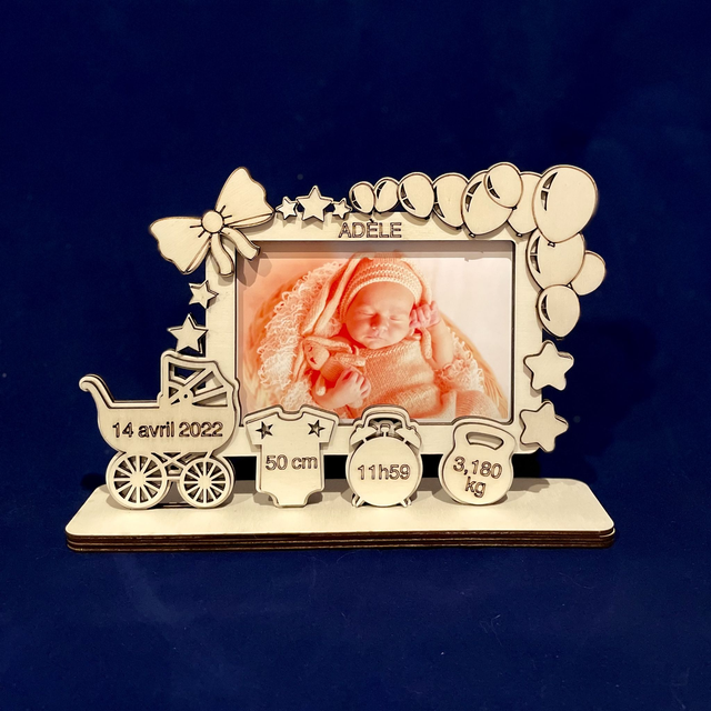 Cadre de Naissance Ballons - Personnalisé 