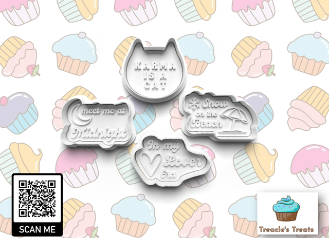 Swift Theme Fondant/cookie stamps with cutters