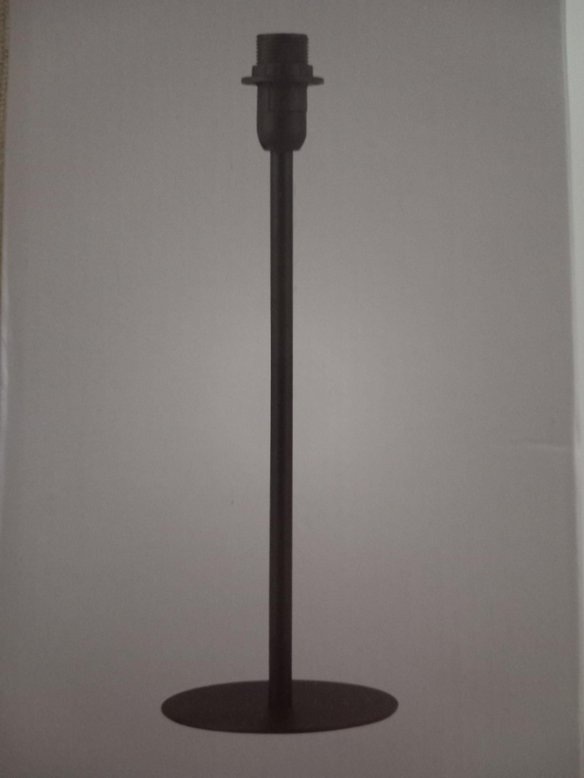 Pied de lampe métal noir hauteur 35 cm