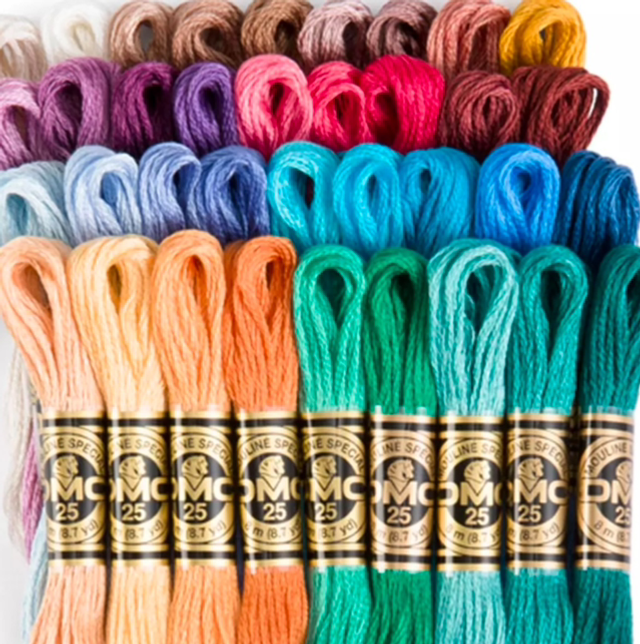 DMC Embroidery Threads No’s 606 - 726