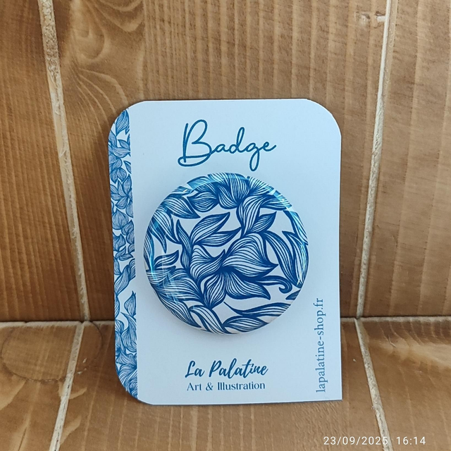 Badge &quot;Dentelle bleu&quot;