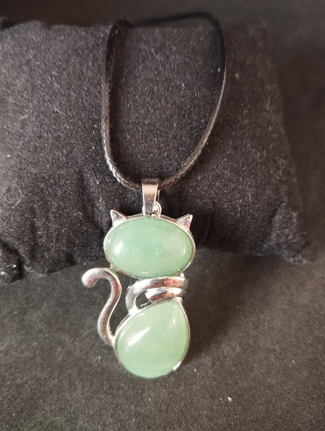 Pendentif Chat en Aventurine