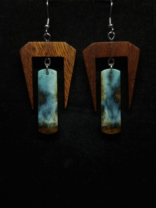 Bois opalisé et sucupira 