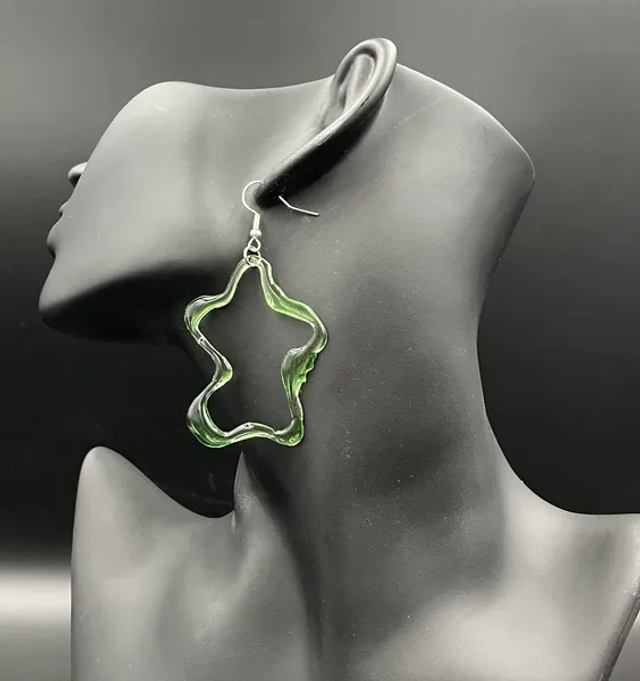 Boucles d&#039;oreille verte (10060)