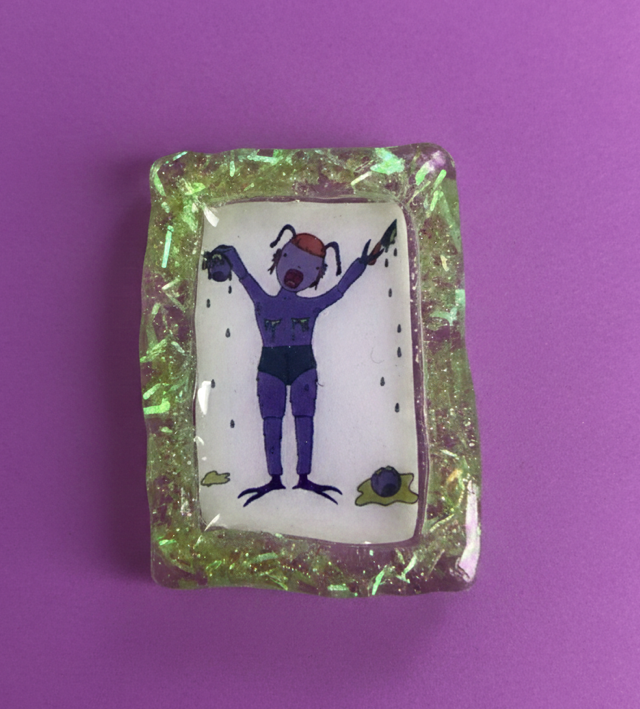 Queer handmade resin magnet 